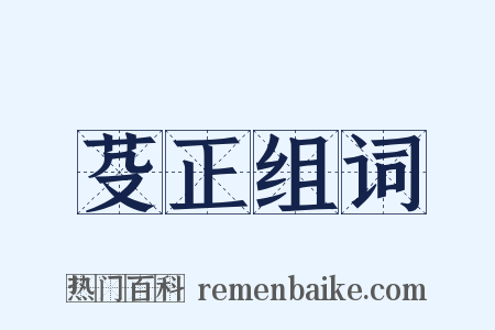 芟正组词是什么意思的图片